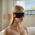 thumbnail image 2 of Unique Bargains 1 Pc Black Ear-hook Eyes Sleep Mask Soft Eye Shade Cover for Rest Black Small, 2 of 6