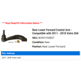 thumbnail image 2 of Rear Lower Forward Control Arm - Compatible with 2011 - 2018 Volvo S60 2012 2013 2014 2015 2016 2017, 2 of 2