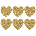 thumbnail image 1 of Uxcell 6-Pack Parches de Corazón de Strass para Planchar de 5.5cm Adhesivos Dorados para DIY/Ropa/Zapatos/Bolsas, 1 of 7