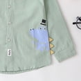 thumbnail image 6 of Otqutp Toddler Wedding Tops Kids Toddler Baby Boys Girls Shirt Long Sleeve Cartoon Lapel Button Down Shirt Outwear Tops with Pockets, 6 of 6