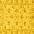 thumbnail image 1 of Ahgly Company Indoor Square Oriental Yellow Traditional Area Rugs, 5' Square, 1 of 4