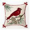 thumbnail image 2 of Sally Eckman Roberts 31SERX41AC12SQ 12 x 12 in. Snowbirds Needlepoint Pillow Cardinal, Red, 2 of 2