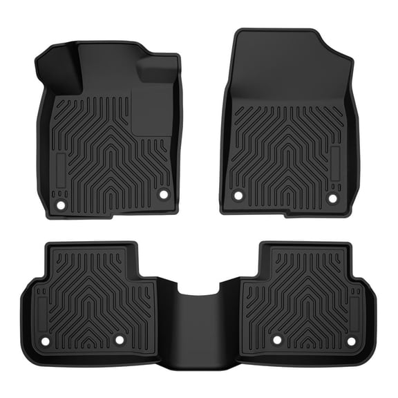 All Weather TPE Rubber Floor Mats Liner Set(Rear Seat Without USB Ports)Fit For 2022-2025 Honda Civic Sedan