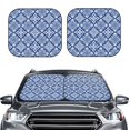 thumbnail image 2 of Vsdgher Stylized Flowers Vintage Boho Print Car Windshield Sun Shade, Reflective Sunshade Window Sunshade Sun Visor Protector Fit for Cars,Trucks,SUVs-Small, 2 of 6