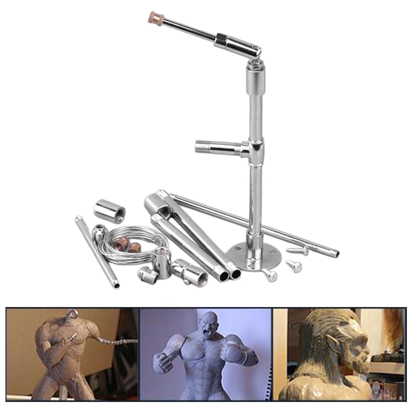 Yunhgft 1 Set Metal Pipe with Base Holder/Support/Stand for DIY Pottery Clay Art Crafts
