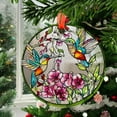 thumbnail image 2 of Hummingbird Suncatcher with Vibrant Flower Ornament, Decorative Window Hanging for Nature Lovers, Ideal Gift for Mom, Grandma, Bird Fans, Ornament 2025, Holiday 2025, Holiday, 2 of 5