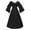 Black, variant on TAIAOJING Style Off Shoulder Ruffle Long Sleeve Dress For Women Retro Vintage Court Doll Collar