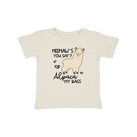 

Inktastic Meemaw s You Say Alpaca My Bags Gift Baby Boy or Baby Girl T-Shirt