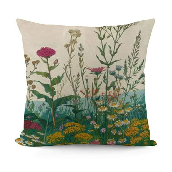 Floral Plant Wildflower Plant Outdoor Decorative Pillowcases for Home Sofa Living Room