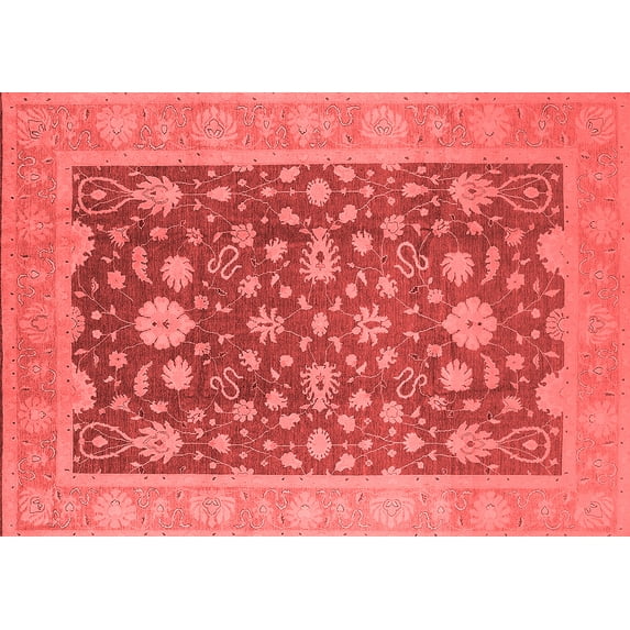 Ahgly Company Indoor Rectangle Oriental Red Industrial Area Rugs, 2' x 4'