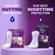 Poise Overnight Incontinence & Postpartum Pads for Bladder Leaks, 8 Drop Extra Coverage, 72 Count (2 Packs of 36), Packaging May Vary