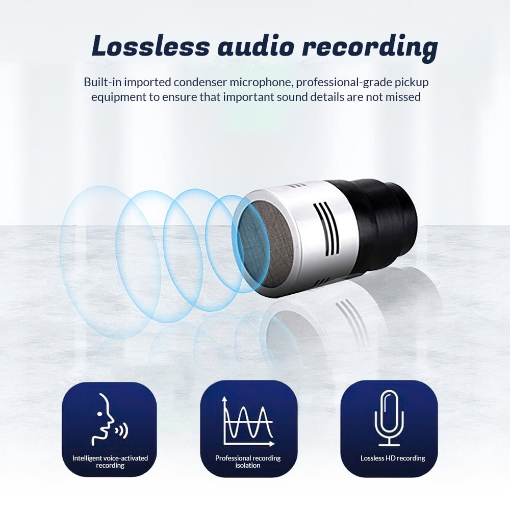 Voice Recorder with 2500mAh Battery for 400 Hours Continuous Recording,DFITO Magnetic Mini Voice Activated Recorder Perfect for Meetings, Cars,Lectures