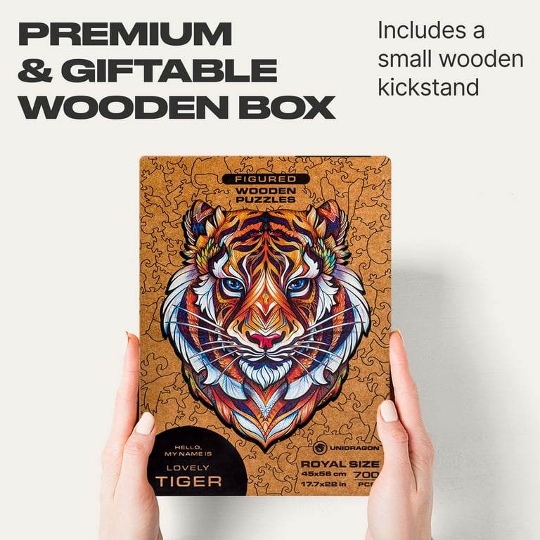 UNIDRAGON Lovely Tiger Wooden Jigsaw Puzzle RS 700 Pieces