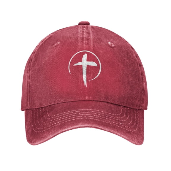 Cross Christian Logo Cowboy Hat Baseball Hat Trucker Hat For Men Women Retro Denim Hats Baseball Cap Dad Hat