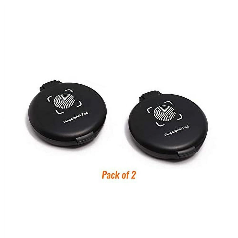  Fingerprint Ink Pad (Pack of 2) - Thumbprint Ink Pad for  Notary Supplies Identification Security ID Fingerprint Cards Law  Enforcement Fingerprint kit Black Ink pad Stamp pad huella dactilar :  Office Products