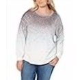 thumbnail image 3 of I.N.C Womens Dip-Dye Sweatshirt, Grey, Plus Size, 2X, 3 of 3