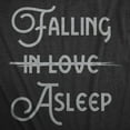 thumbnail image 2 of Womens Falling Asleep T Shirt Funny Napping Sleepy Lazy Joke Tee For Ladies (Heather Black - ASLEEP) - S, 2 of 3