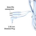 thumbnail image 2 of Easy@Home Replacement TENS Lead Wires for EHE010/012 Pro, 2.35mm Shielded Plug to 2mm Pin, 2-Pack, 2 of 4