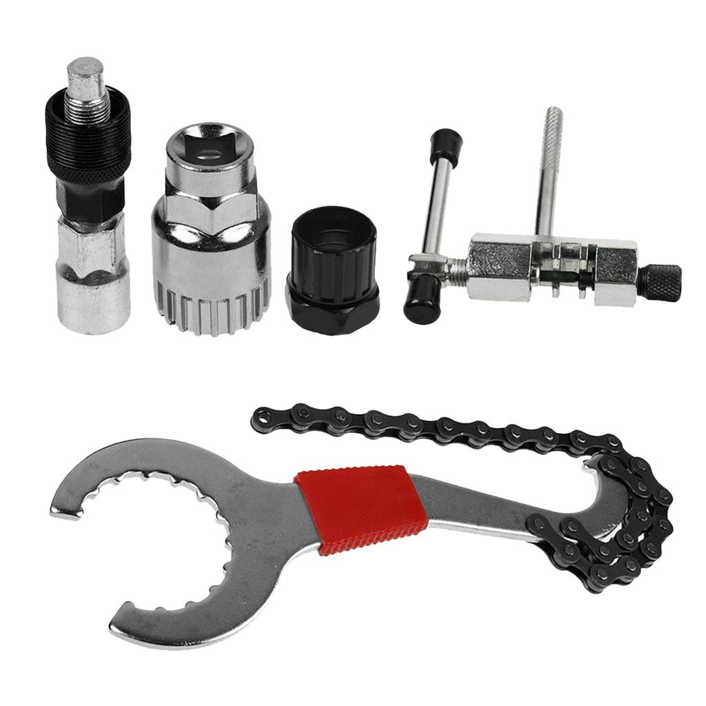 Bike Bicycle Removal Repair Tools Kit Whip Cog Crank Chain Cassette Sprocket Set 