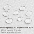 thumbnail image 4 of ZYNERY Cortina de waffler , con 12 ganchos de acero inoxidable, cortina de baño de tela pesada, impermeable, duradera, lavable a máquina, adecuada para la mayoría de baños estándar (Marfil blanco), 4 of 7