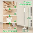 thumbnail image 5 of Cloth Changing Mini Mop, Zero Touch Mini Mop, Disposable Dust Mop with 4/8 Reusable Cloths, 360° Adjustment/Wet & Dry 39in Handle Retractable Gap Dust Cleaner with Locking Head (B+4*Cloth), 5 of 7