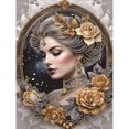 thumbnail image 1 of Pintura de diamante 5D DIY Noble Lady Kit de taladro con forma especial parcial 30x40cm, 1 of 9