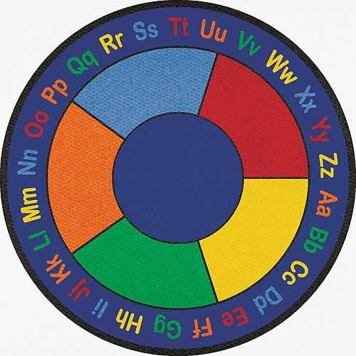 Learning Carpets ABC Squares, Round Rug