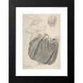 thumbnail image 2 of Henri Lehmann 14x18 Black Modern Framed Museum Art Print Titled - Studies of a Draped Female Figure, Kneeling, Seen from the Back, for the East Transept of the Chruch of Sainte-Clothilde, Pa, 2 of 5
