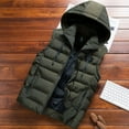 thumbnail image 4 of Men's Winter Warm Down Coats Vest Fashion Outdoor Hooded Zipper Coats Vest, 4 of 4