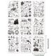 thumbnail image 2 of 9 hojas de sellos transparentes de silicona para aventuras al aire libre con formas de montaña, humanos, animales, tiendas de campaña, herramientas, faros y veleros., 2 of 7