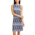 Time and Tru Women's High Neck Swing Dress - Walmart.com