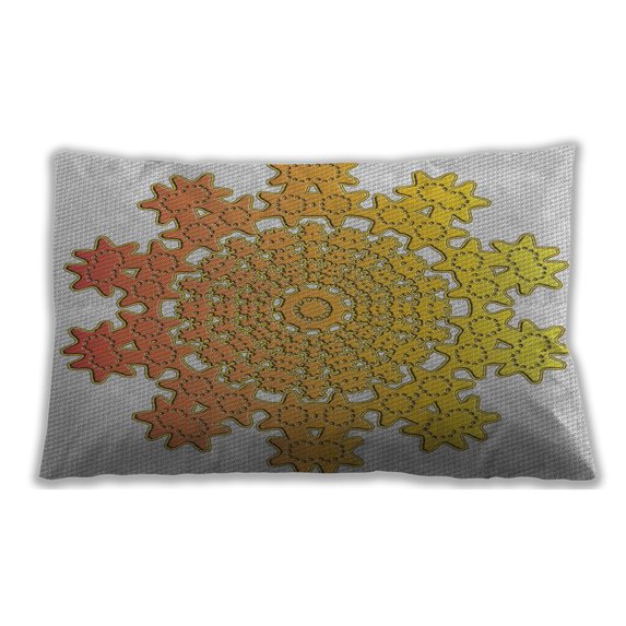 Ahgly Company Indoor Rectangular Patterned Lumbar Throw Pillow, 13 inch by 19 inch