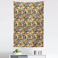 thumbnail image 1 of Exotic Tapestry, Wild Roses Flourish Floral Retro Art Pattern on Animal Skin Background, Fabric Wall Hanging Decor for Bedroom Living Room Dorm, 5 Sizes, Orange and Multicolor, by Ambesonne, 1 of 1