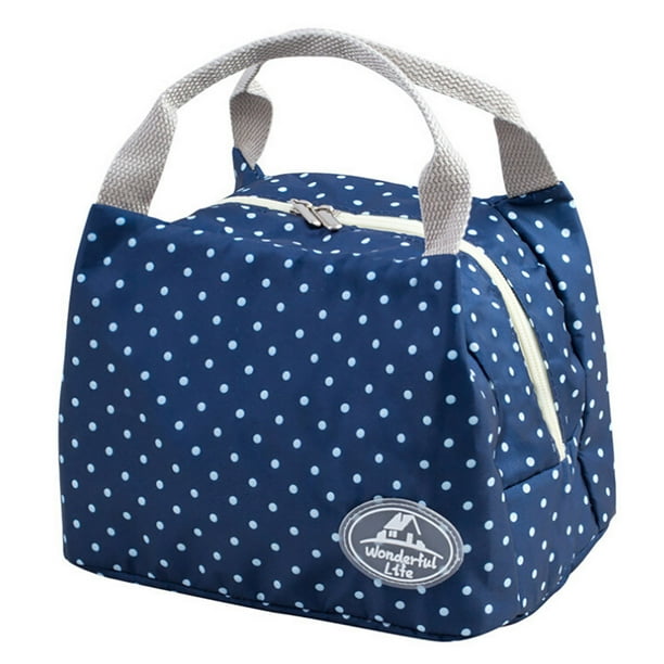 Dvkptbk Lunch Bag School Supplies Insulated Cold Canvas Stripe Picnic Carry Case Thermal Portable Lunch Bag Lightning Deals of Today Summer Savings