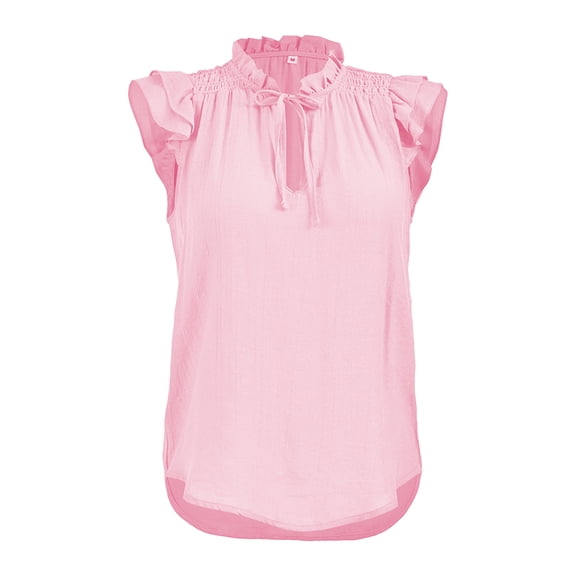 Blusa George para Dama, sin Manga con Amarre en Cuello Rosa Talla G