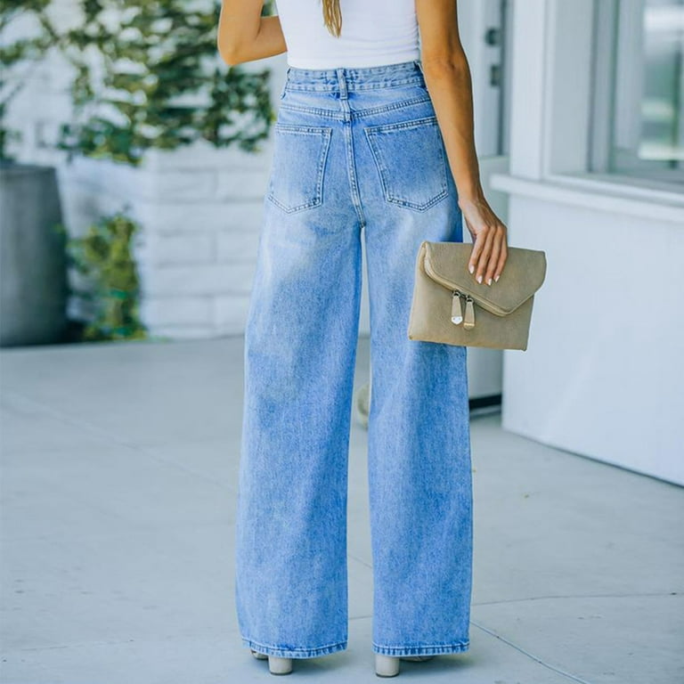 bellbottoms Jeans Outfit Women White Wide Leg Jeans for Women Blue Jean Flare  Pants for Women Women Jeans high Waisted 90s Baggy Jeans for Women Tummy  Control Jeans Women tan Jeans at