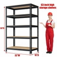 thumbnail image 6 of TrumanPick Storage Shelves Heavy Duty Garage Shelving Unit 1400LBS Metal Utility Adjustable Shelf Rack for Basement Pantry Warehouse 32"W x 16"D x 63"H,Black, 6 of 10