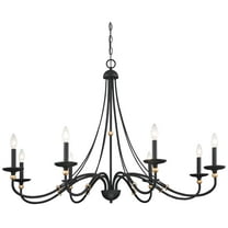 Chandelier 8 Light Sand Coal/Skyline Gold Steel 30 Inches Tall By 46 Inches Wide     -Traditional Installation Minka Lavery 1048-677