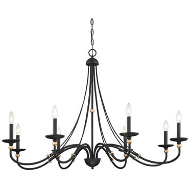 Chandelier 8 Light Sand Coal/Skyline Gold Steel 30 Inches Tall By 46 Inches Wide     -Traditional Installation Minka Lavery 1048-677