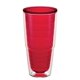 thumbnail image 1 of Tervis Vaso De Viaje Con Aislamiento De Doble Pared, Transparente Y Colorido, Fabricado En Estados Unidos, Mantiene Las Bebidas Frías Y Calientes, 24 Oz, Color Rojo, 1 of 1