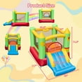 thumbnail image 3 of Costway Inflatable Bounce House with 480W Blower Slide Jumping Area & Basketball Hoop, 3 of 10