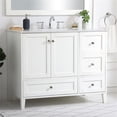 thumbnail image 2 of Elegant Decor Sommerville 42" Single Quartz Top Bathroom Vanity in White, 2 of 15