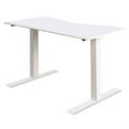 thumbnail image 1 of Furniture of America Seantay Bureau Long Réglable en Métal avec USB, Blanc, 1 of 5