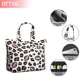 thumbnail image 2 of White Leopard Print with Footballs Pattern Travel Tote Bags for Women Carry On,Large Weekender Bags for Women Travel,Multi Functional Duffle Bag for Work,Shopping,Sports, 2 of 5