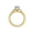 thumbnail image 2 of 0.85 T.C.W Brilliant Round Cut Natural Diamond Latest Design Solitiare with Accents Engagement Ring for Women Solid 18K Yellow Gold Size 3, 2 of 8