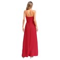 thumbnail image 2 of renvena Womens Off Shoulder Dress Ankle Length Ruffled Maxi Dressing Gown for Wedding Party Red L, 2 of 7