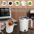 thumbnail image 2 of Automatic Stirring Coffee Mug,Rechargeable Self Stirring Mug with Temperature,Magnetic Coffee Cup Stirrer,Suitable for Coffee, Tea, Milk 12.85oz, 2 of 7