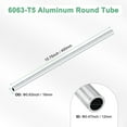 thumbnail image 3 of Tubo redondo de aluminio 6063 de 400 mm, 12 mm ID 16 mm OD, tubería de aluminio sin costura para construcción / mecanizado / manualidades DIY [0.47x0.63x15.75IN], 3 of 7