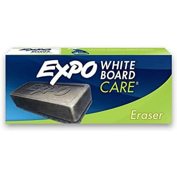 Expo 81505 Block Eraser Dry Erase Whiteboard Board Eraser, Soft Pile, 5 1/8 W x 1 1/4 H - Pack of 1, Black