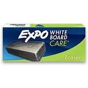 Expo 81505 Block Eraser Dry Erase Whiteboard Board Eraser, Soft Pile, 5 1/8 W x 1 1/4 H - Pack of 1, Black